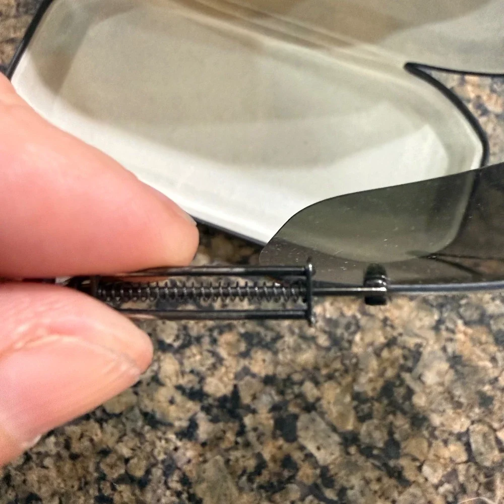 Haven Fits Over Clip On‎ Sunglasses Rectangular Black Lenses with Hard Case